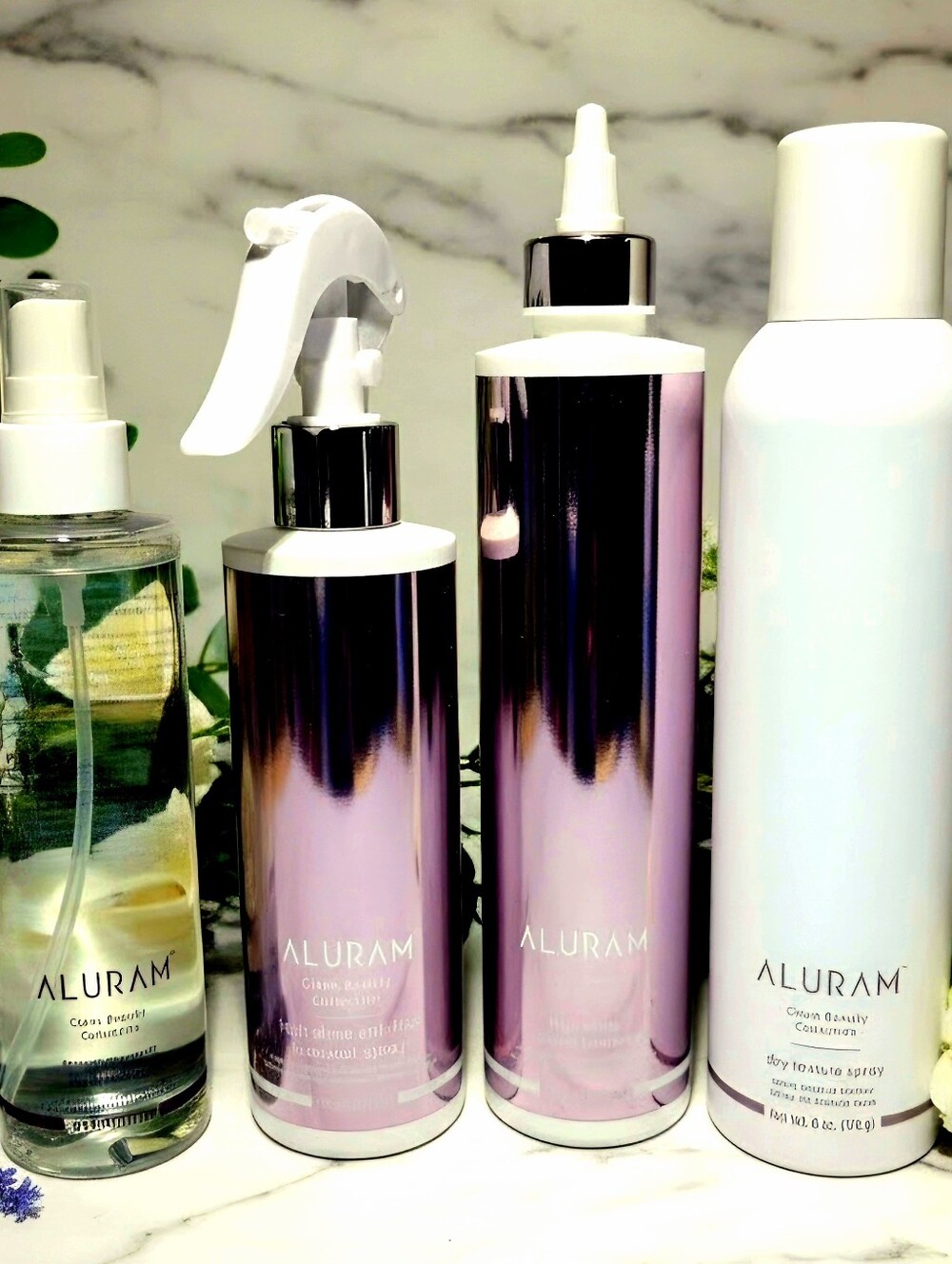 Aluram Clean Beauty Haircare Bundle - 4 Piece Styling & Shine Set - NEW